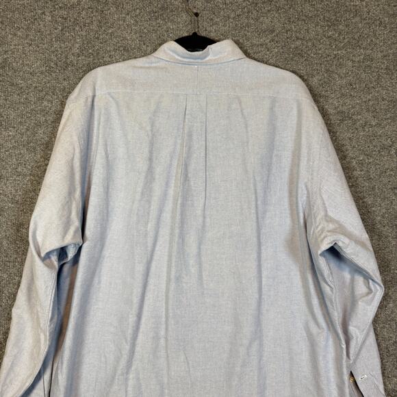 Ralph Lauren Shirt Mens 17.5 Blue Denim Chambray Button Up Pony Classic Fit - Picture 10 of 10
